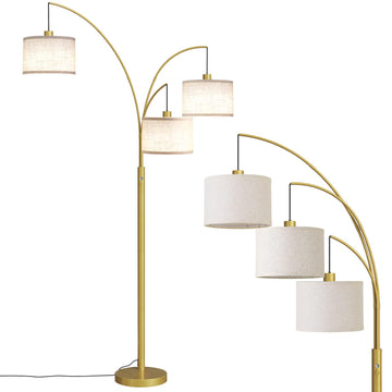 3 Lights Floor Lamps,78" Tall Arc Standing Lamp