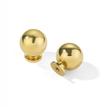 10 Pack 100% Solid Unlacquered Brass Cabinet Knobs Round Ball Real Brass Real Brass Knobs for Dresser Drawer 1 Inch