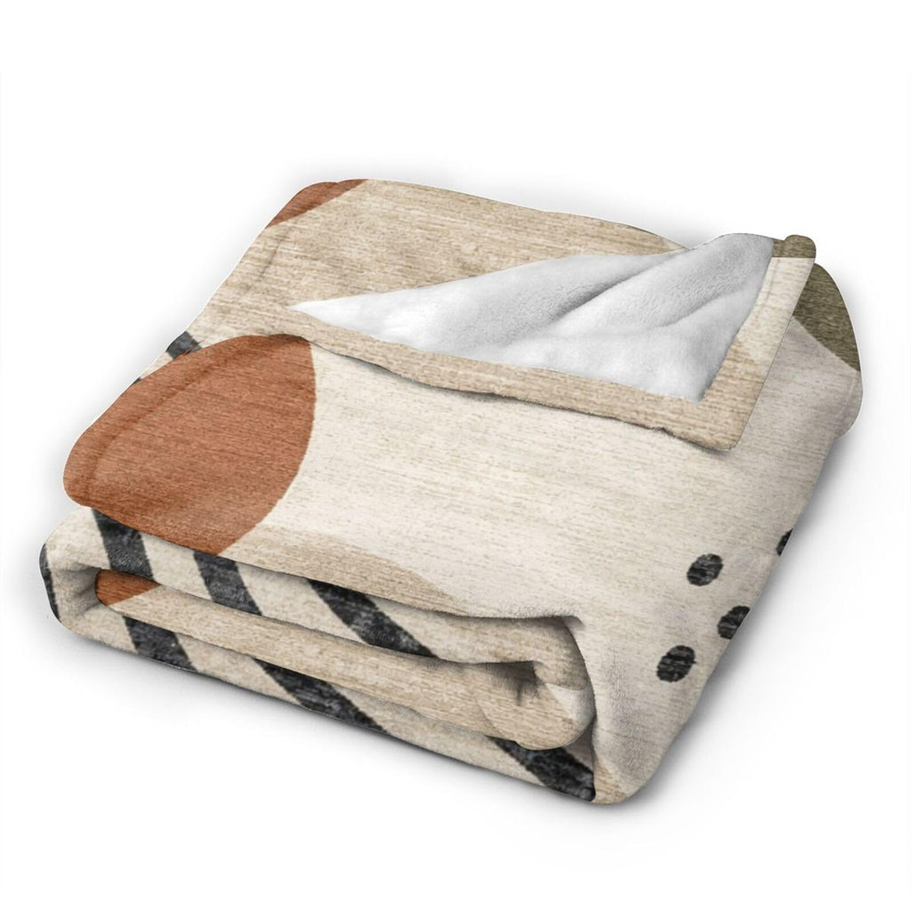 Mid Century Boho Throw Blanket 80"x60"
