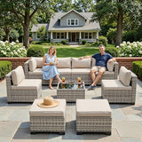 9-Piece Wicker Outdoor Patio Furniture Set | All-Weather Resistant for Backyard, Garden & Porch