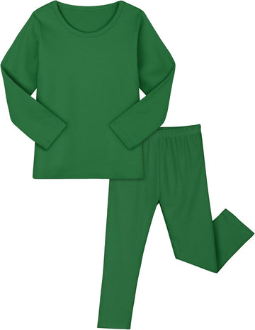 Baby Toddler Boys Girls Cotton Long Sleeve Shirt and Legging Set Kids Ribbed Basic Pant Piece for Daily Life