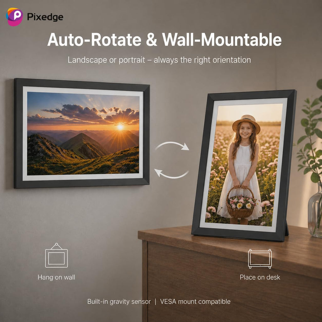 Frameo 15.6 Inch Smart WiFi Digital Picture Frame, 32GB Touchscreen
