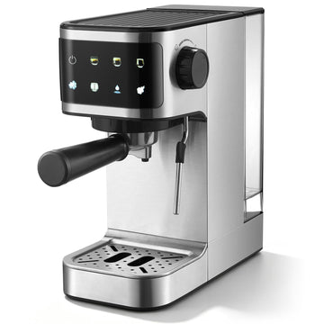 Espresso Machine 20 Bar, 1350W Instant Heating Coffee Maker with Stainless Steel Steam Wand & Touch Color Display
