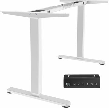 Heavy Duty Dual Motor Electric Sit Stand Desk Frame, 220 lbs Capacity, Fits up to 77 x 43 inch Tops, Memory