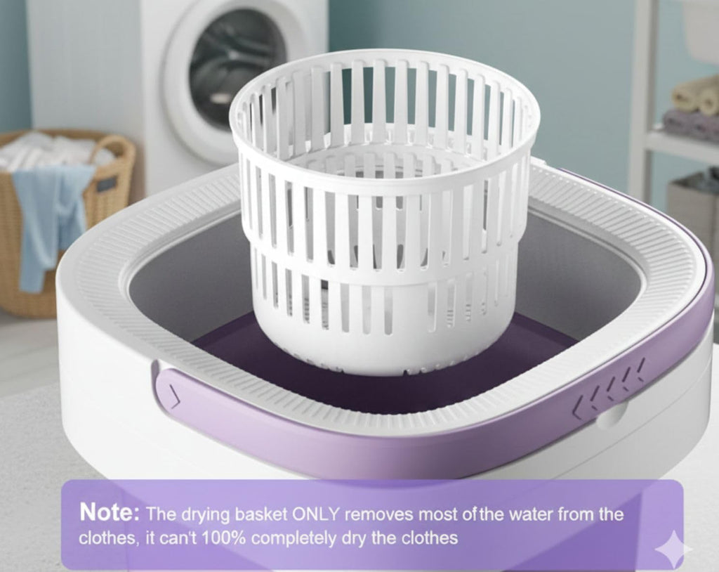 Portable Electric Foldable Mini Washing Machine 16L - Touch Digital Control for Baby Clothes, Underwear, Camping, RV