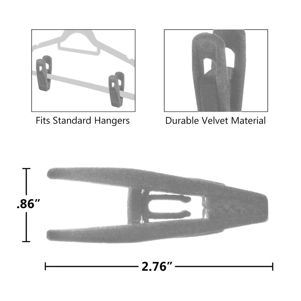 Velvet Hangers, Ultra Slim Space Saving, notches, tie bar, Swivel Hook, 10 Pack, with 20 Matching Velvet Finger Clips