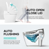 Smart One-Piece Elongated Toilet with Auto Open/Close Lid, Dual Auto Flush, Heated Seat, ADA Comfort Height