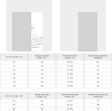 40"x86" Concealed Sliding Barn Door with Soft Close Hardware Kit, White Hidden Door for Opening 32"-