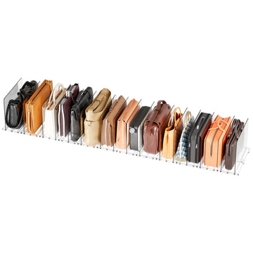 Clear Acrylic Shelf Dividers for Closet Organization, 16Pack Adjustable Bags, Clutch, Purse Organizer and