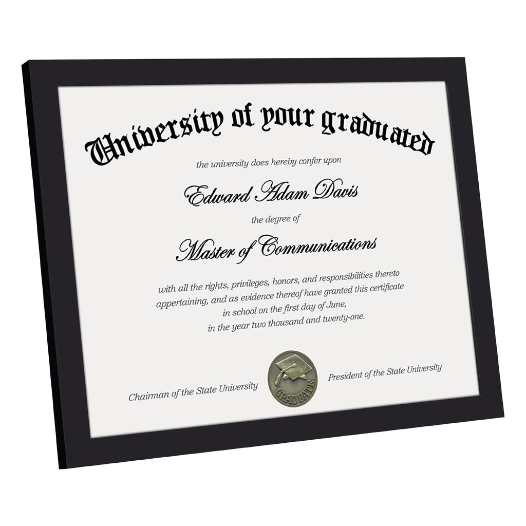 Certificate Frame, 8.5 by 11 Diploma Frames, 3 Pack, Black