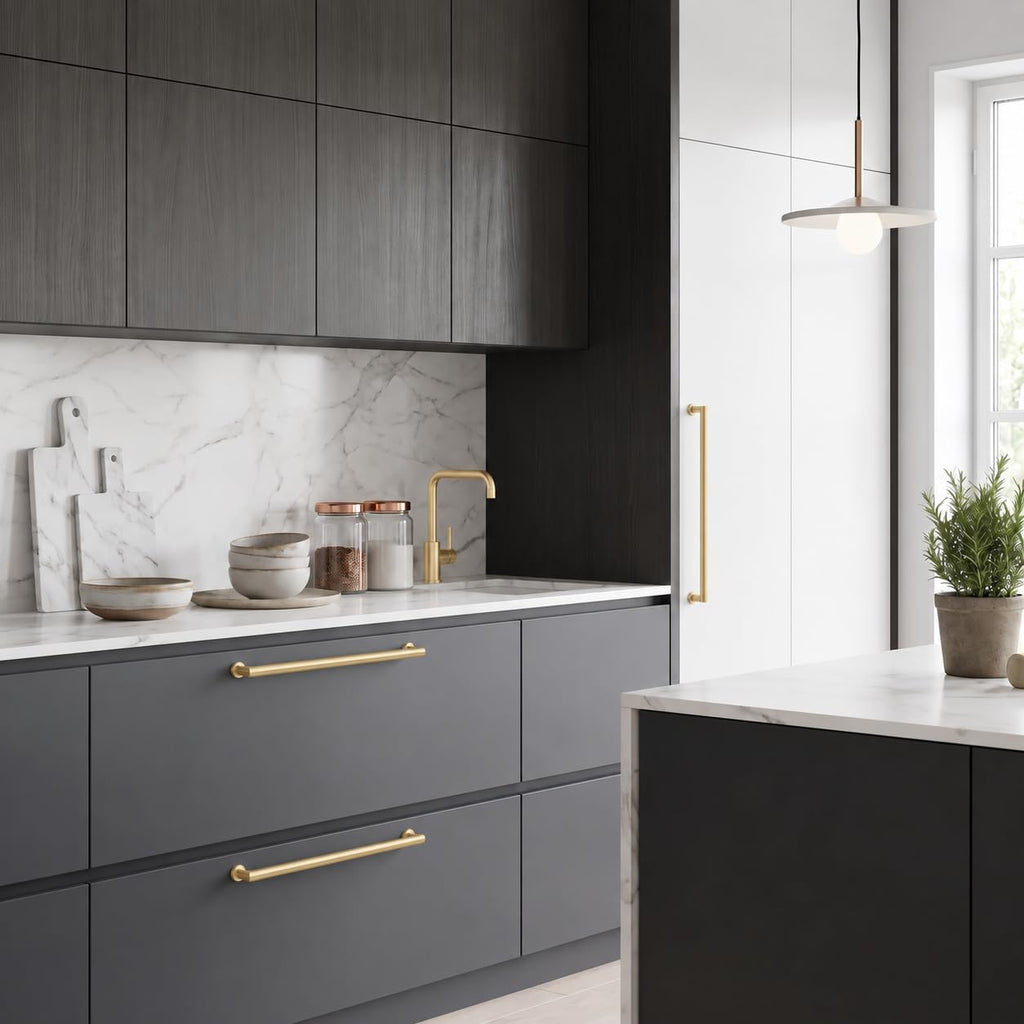 Appliance Handle Pull 18-Inch(457mm) Brushed Gold Cabinet Pulls,Gold Handles Cabinets, Cupboards, Drawers