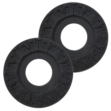 Ceiling Medallion Ring Round Ceiling Light Medallion 10",2PCS Black