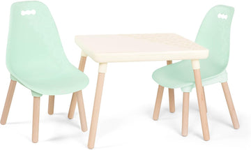 Table and Chair Set, Kid Century Modern, Mint Wood Legs, Furniture