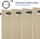 Outdoor Curtains for Patio Waterproof Weatherproof, UV Resis - Image 4