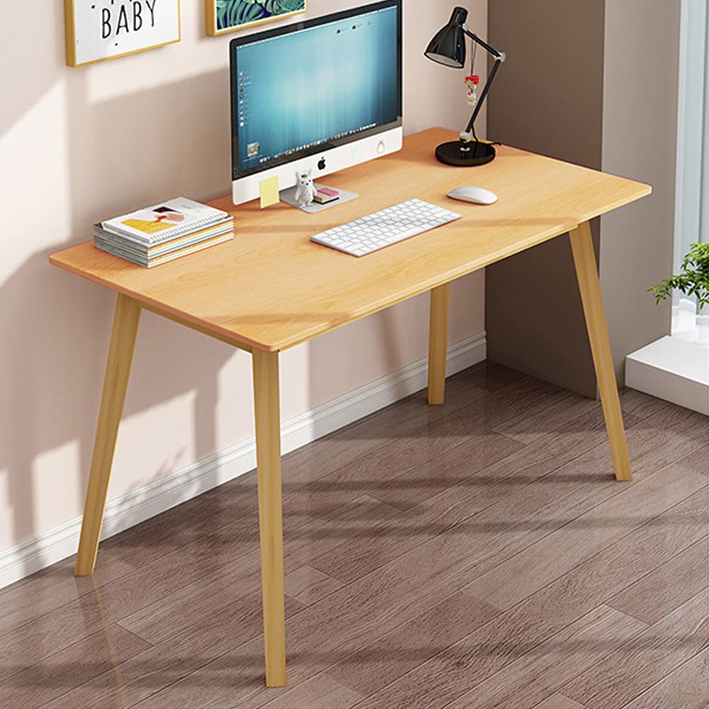 Simple Wooden Writing Desk - 47" W PC Laptop Computer Table, Walnut