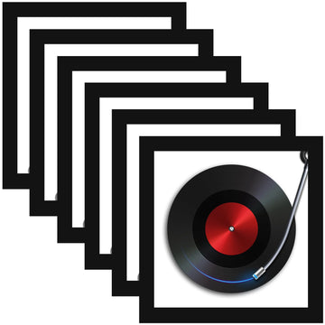 12.5x12.5 Vinyl Record Frame Picture Frame Set of 6 for Wall Art Display, Shatter Resistant Plexiglass, Engineered