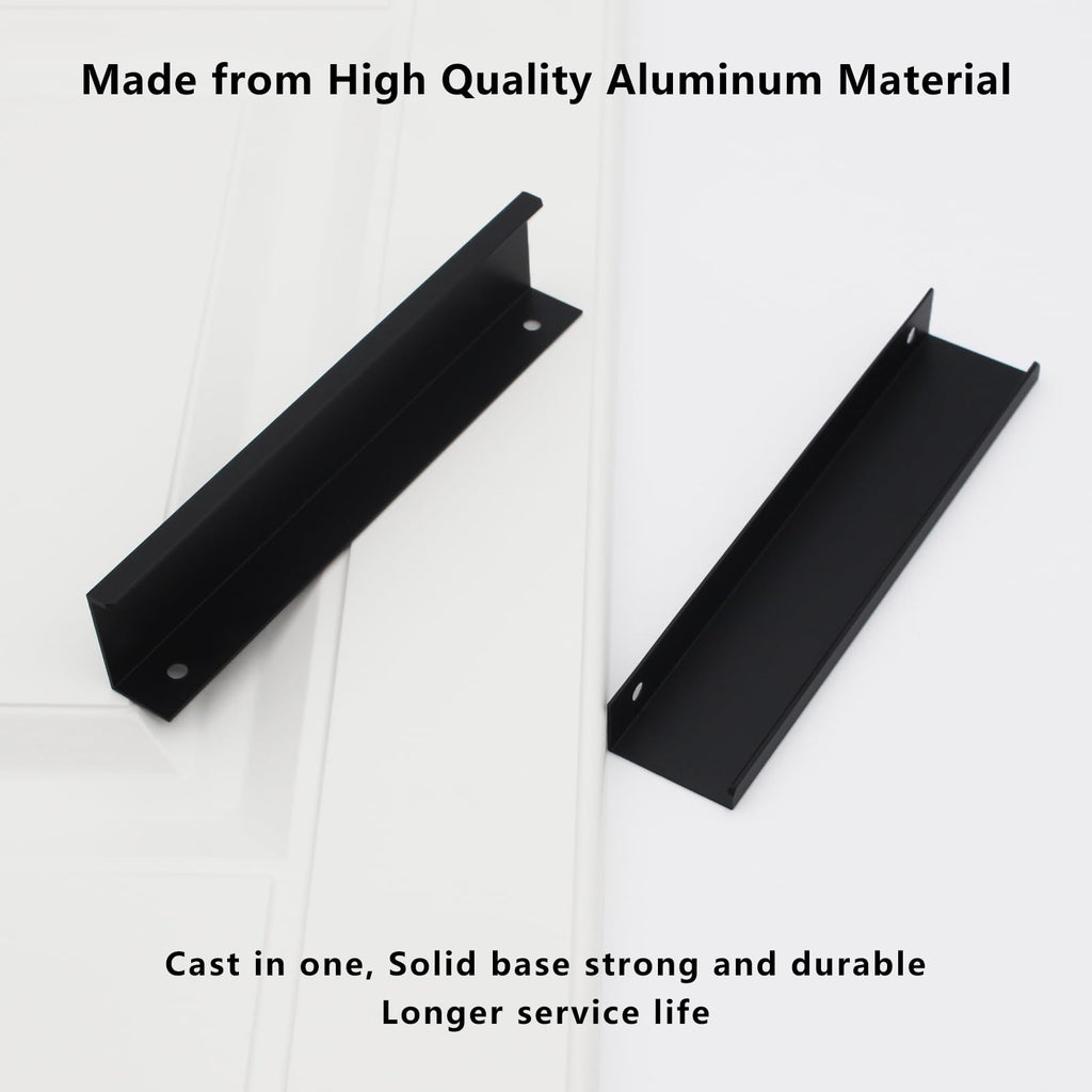 30 Pack Modern Kitchen Cabinet Handles, Black Finger Pulls Drawer