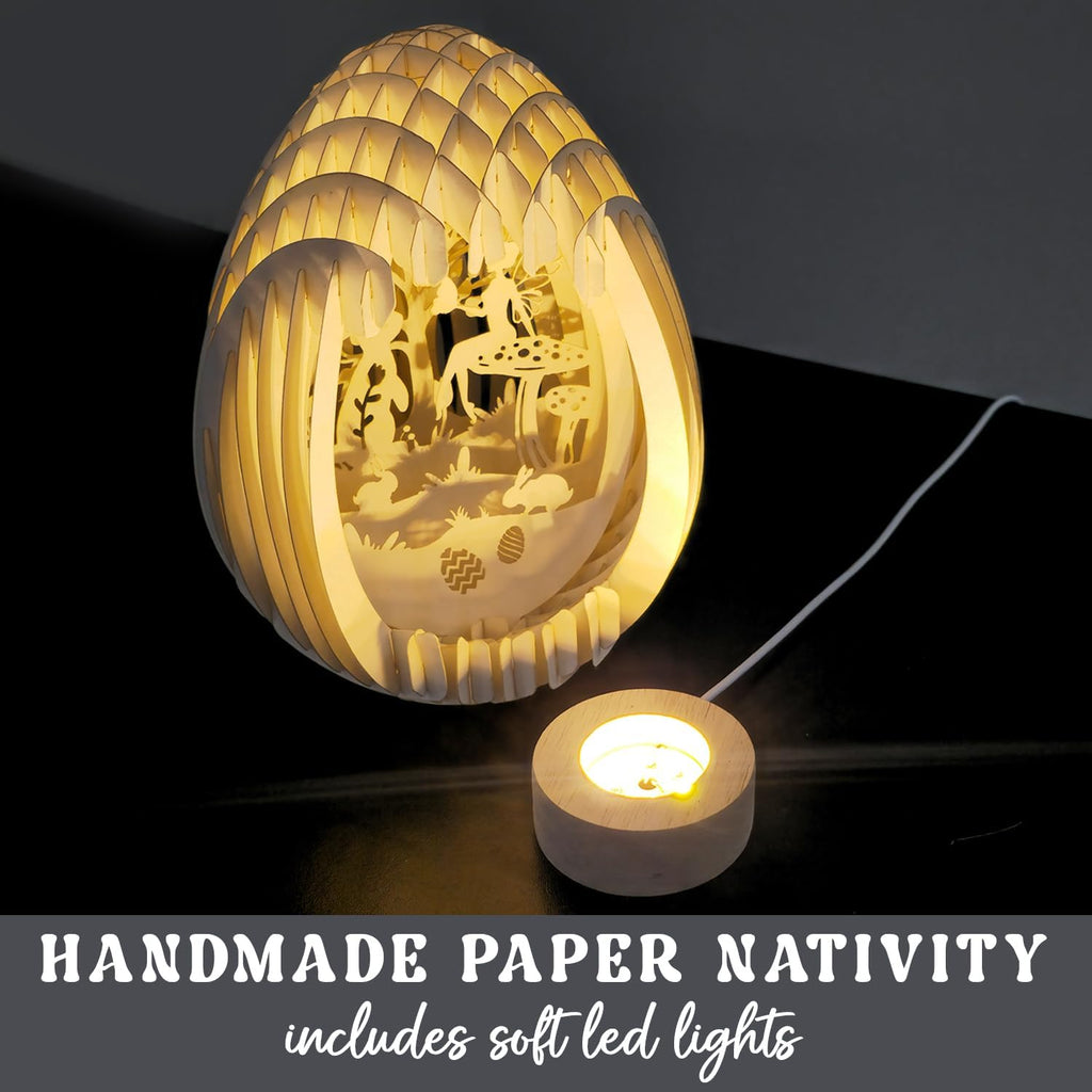 Light Up Easter Egg Bunny Decor with USB Charging
