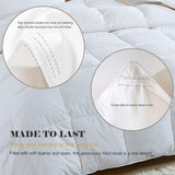 Organic Feathers Down Comforter Full, All Season Duvet Insert with 100% Organic Cotton Cover