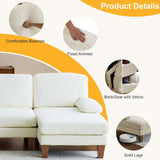 Karl home U-Shape Sectional Sofa Couch 111" Modern 4-Seat Sofa with Chaises Chenille Fabric Upholstered Covertible