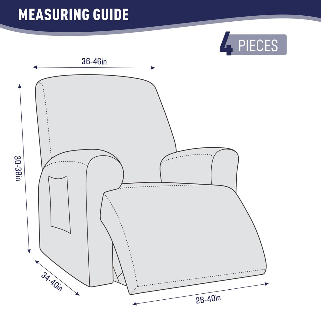 Oversized Recliner Chair Covers, Reclining Cover, Dark Blue