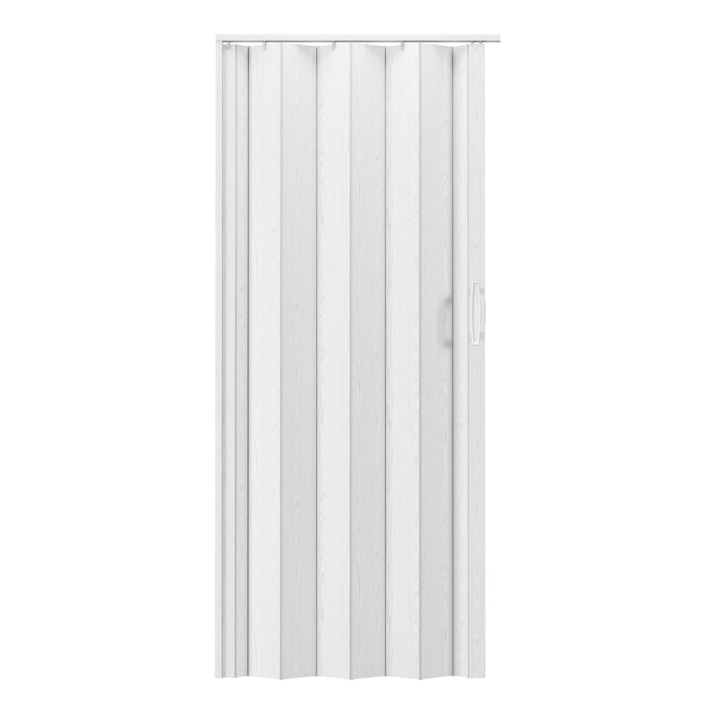 Studio Series 36" x 80" PVC Foldable Accordion Door, White Oak