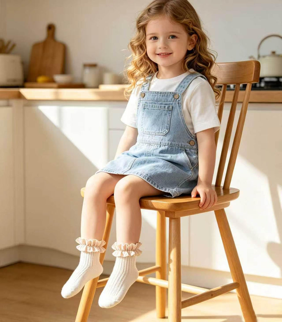 Toddler Ruffle Socks for Girls Baby Frilly Dress Lace Socks