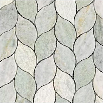 Ming Green Greyish Petal Marble Polished Floor Wall Tile Backsplash, Bathroon Shower, Fireplace Surround, Decor