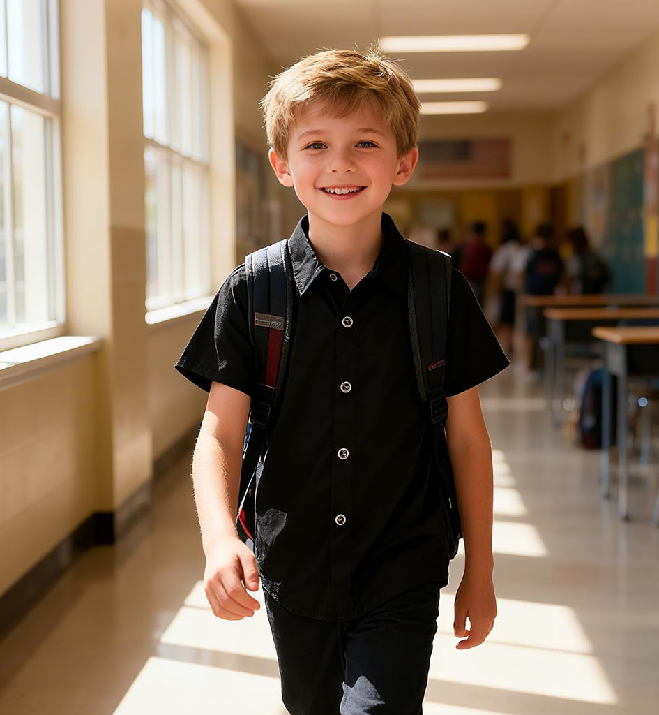 Kids Boys Hawaiian Shirt Short Sleeve Button Down Shirt
