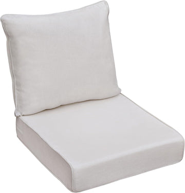Outdoor Deep Seat Chair Cushions Set 24 x 24 Inch, Waterproof UV-Resistant Thick Patio Chair Replacement Cushions Set