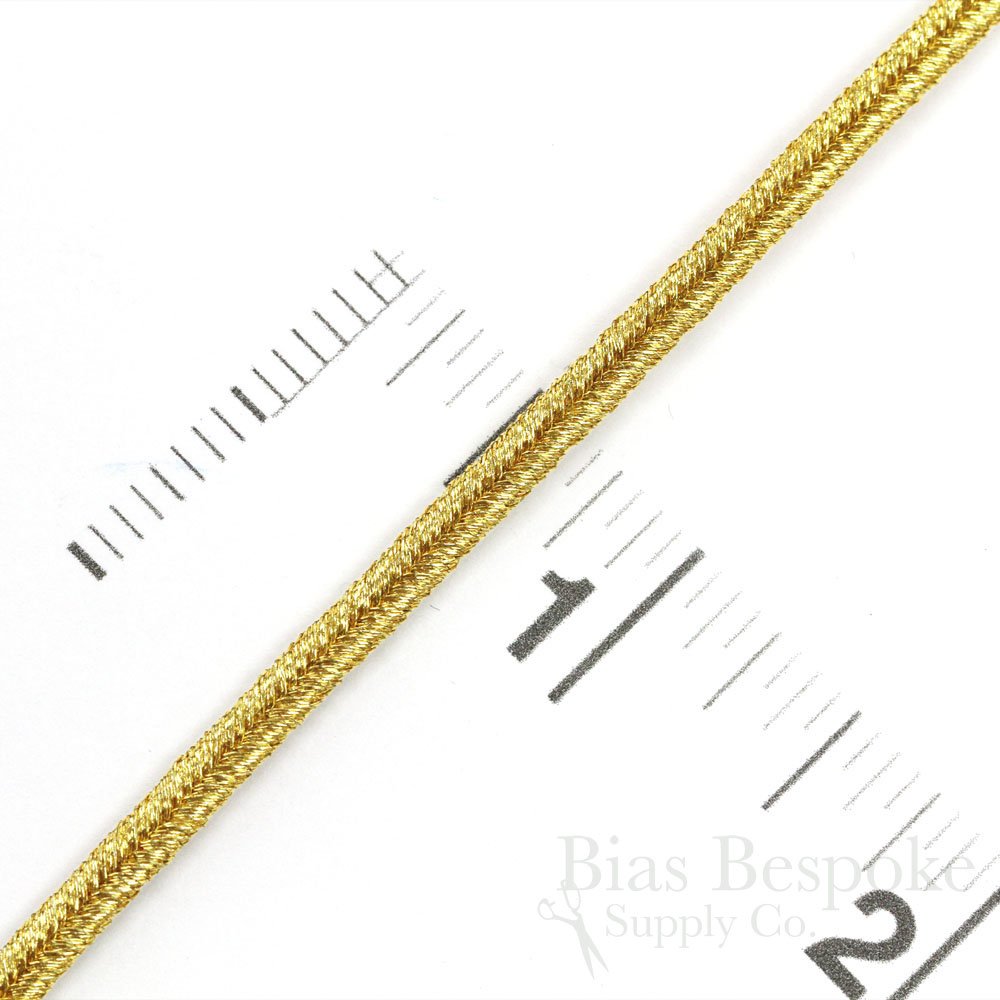 M Yellow Gold Bullion Soutache Braid: 5 Yards - 4m