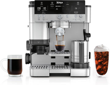 Luxe Café Premier 3-in-1 Espresso Machine, Drip Coffee, & Cold Brew | Built-in Grinder, Hands-Free Milk Frother, and