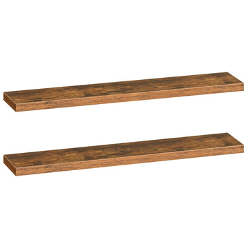 Floating Shelves for Wall, Wall Mounted Shelf Set of 2, 55" Hanging Shelf with Invisible Brackets, for Wall Storage