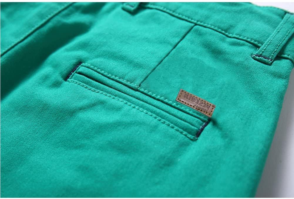 Boys Shorts - Flat Front Shorts with Adjustable Waist,Chino Shorts for Boys,6 Colors to Choose