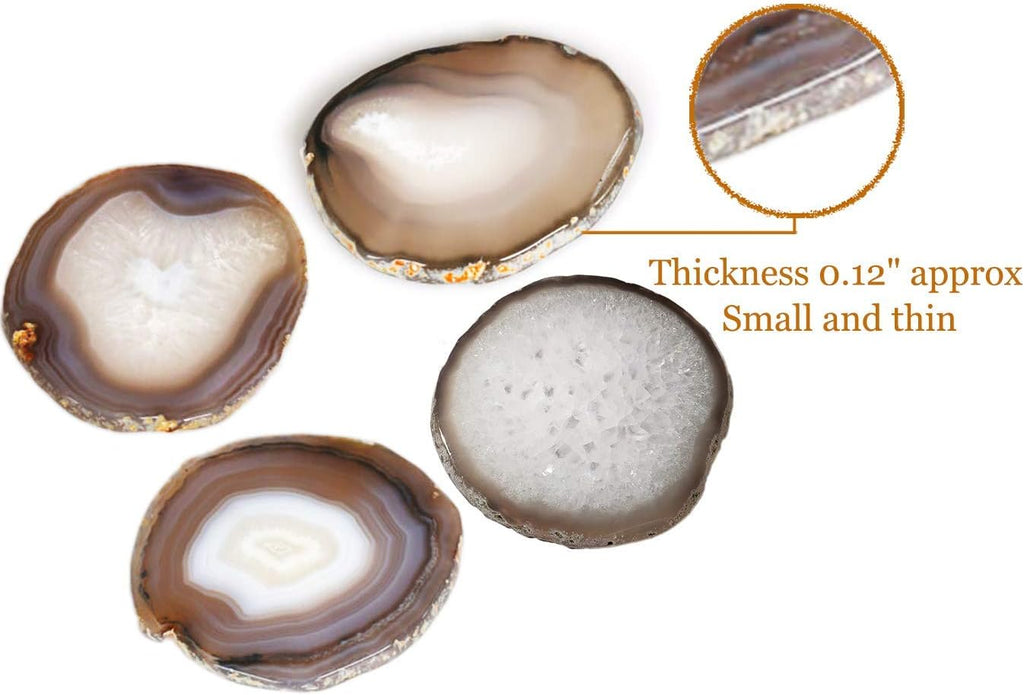 Agate Bookends Nature Crystal Coasters for Drinks Perfect Housewarming Gifts Unique