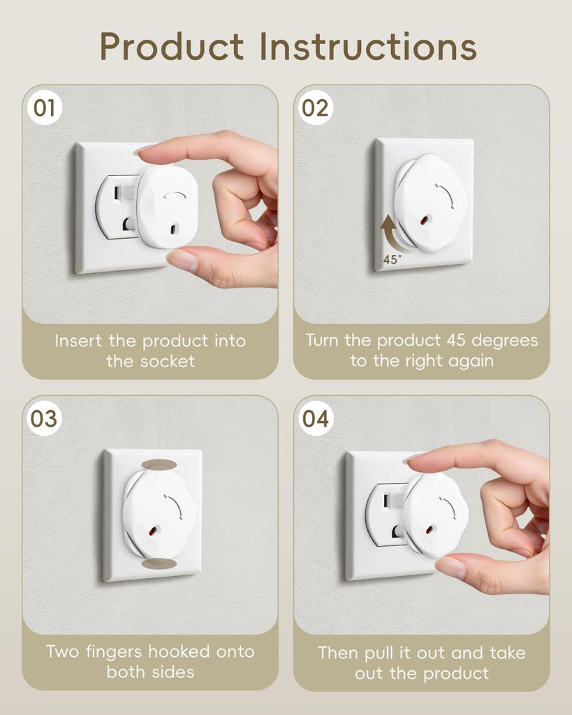 Outlet Covers Baby Proofing - 40 Packs Child Safety Plug Covers
