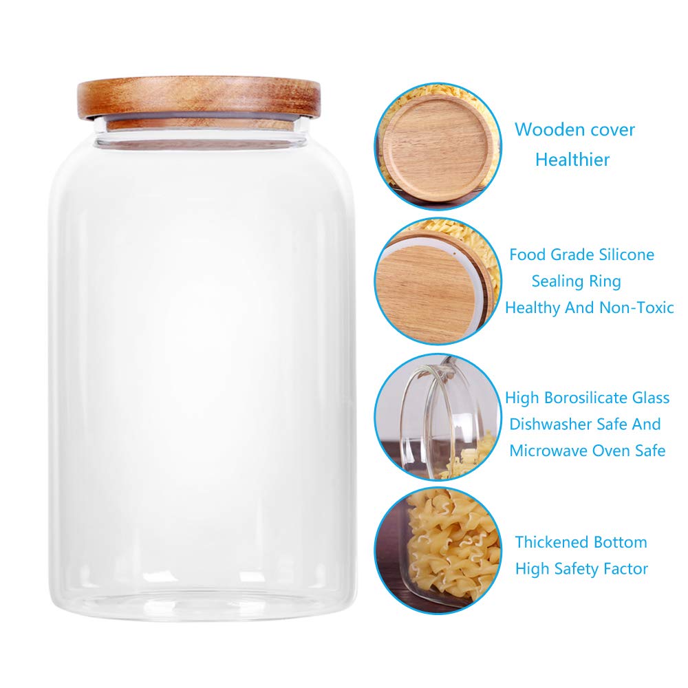 Modern Design Transparent Glass Food Storage Jars, OZ