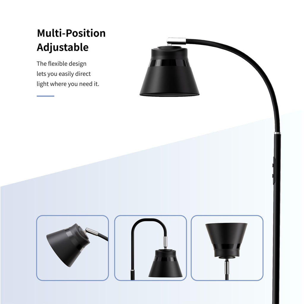 Reading Floor Lamp with Remote for Task, Craft, Architect