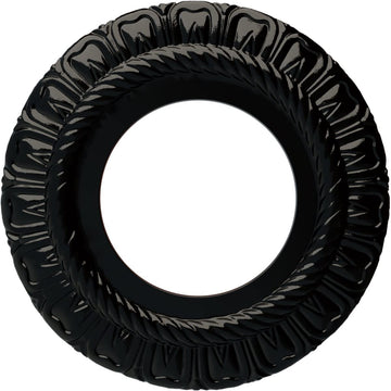 9"OD x 4 1/2"ID x 1/2"P Claremont Ceiling Medallion, Black Pearl