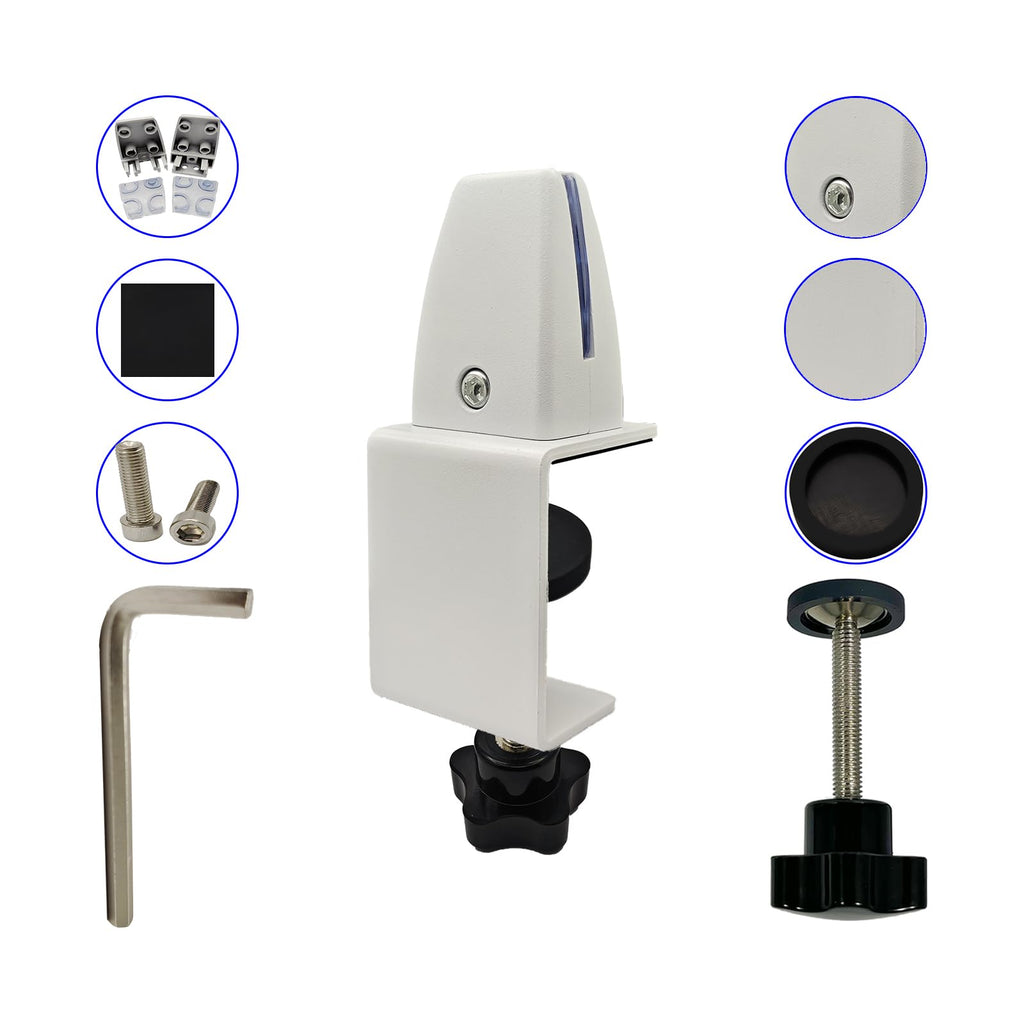 Desk Divider Clamp For 1/8" To 0.51" Panel, Adjustable Desk Partition Clamp For 0.32" To 2.04" Desktop, Standing Desk