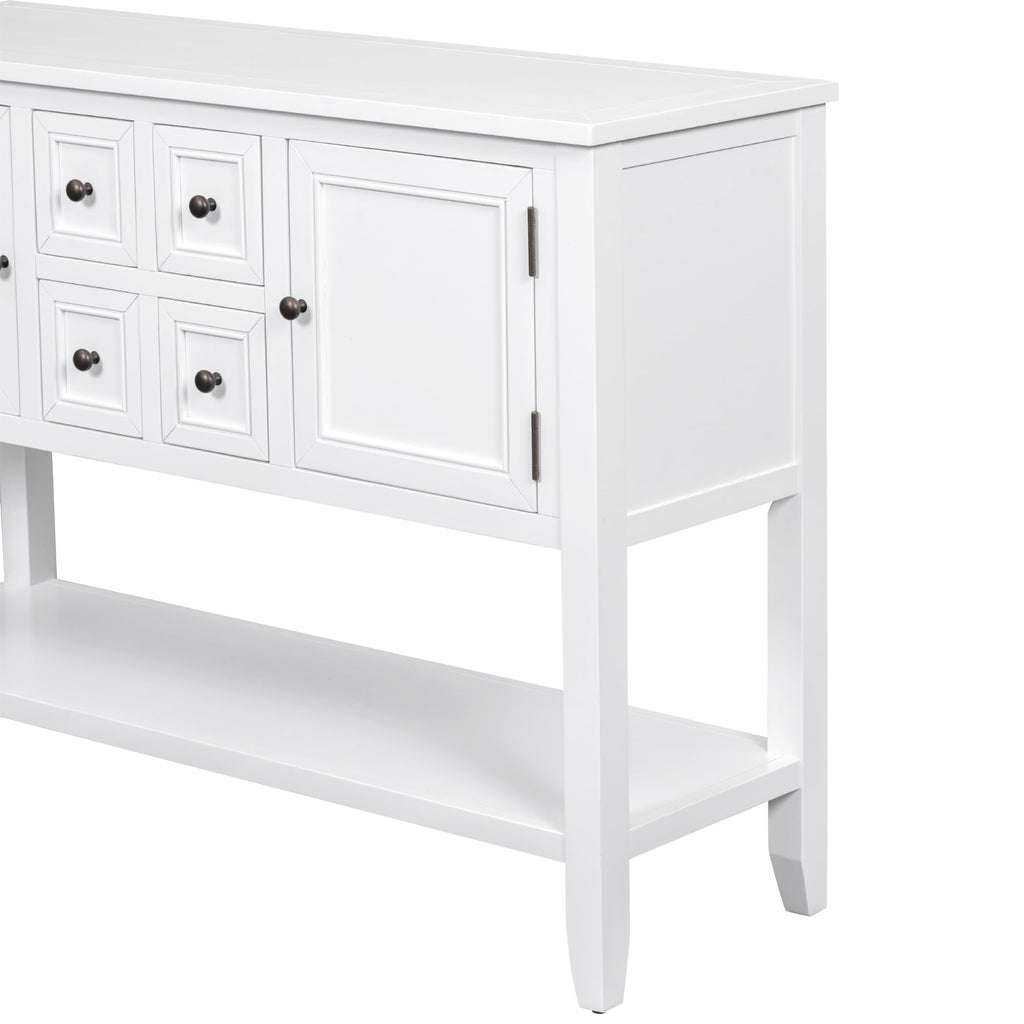 44.5" Solid Wood Sideboard Buffet Cabinet, Entryway Console Table