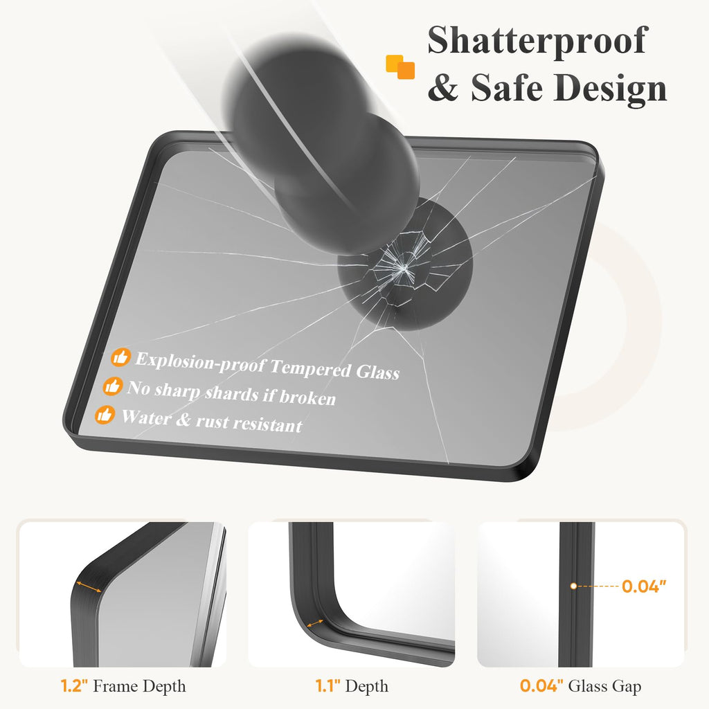 Bathroom Mirror 48x36 Inch, Vanity Mirror for Wall