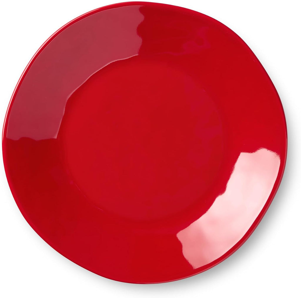 Berry Red Christmas 16pc Dinnerware Set, Stoneware Holiday Tableware Service for 4 with Plates, Mugs & Bowls, Mix