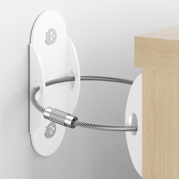 Furniture Anchors 10-Pack, Anti Tip Furniture Anchors for Baby Proofing, Extra-Strong Metal Wall Anchor Straps with