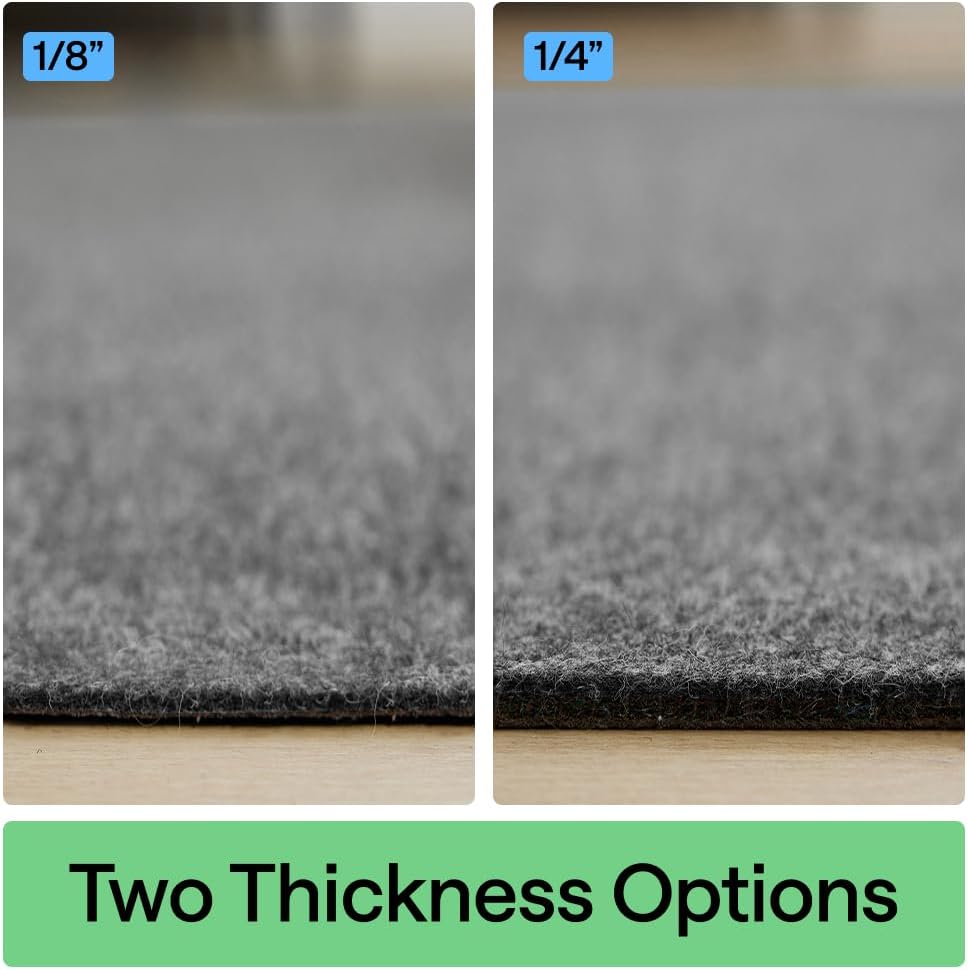 Felt Rug Pad for Hardwood Floors with Rubber Backing, 8x10 FT - Set of 80
