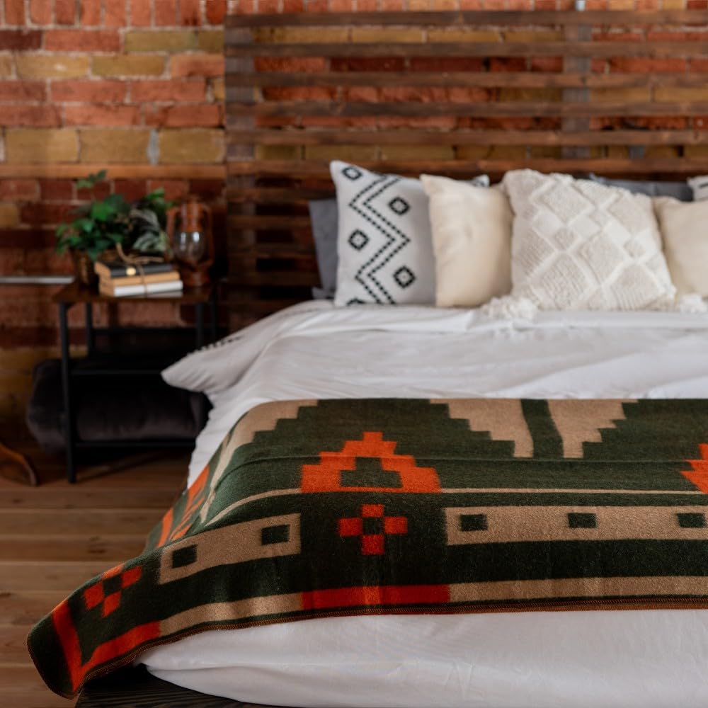 Rainier Wool Blanket, or Camping, Lone Pine, Twin