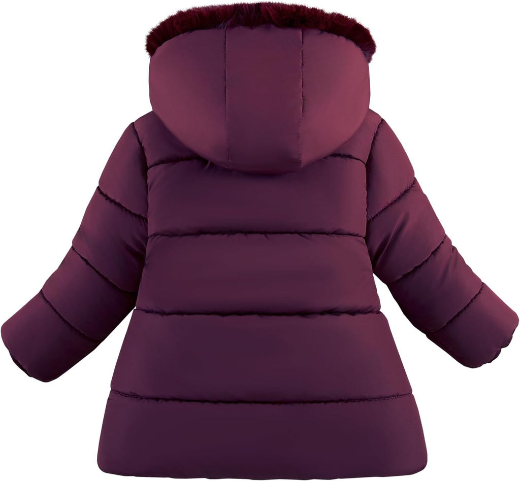 Toddler Winter Coats Baby Jacket Snow Clothes Fleece Dress Hoodie