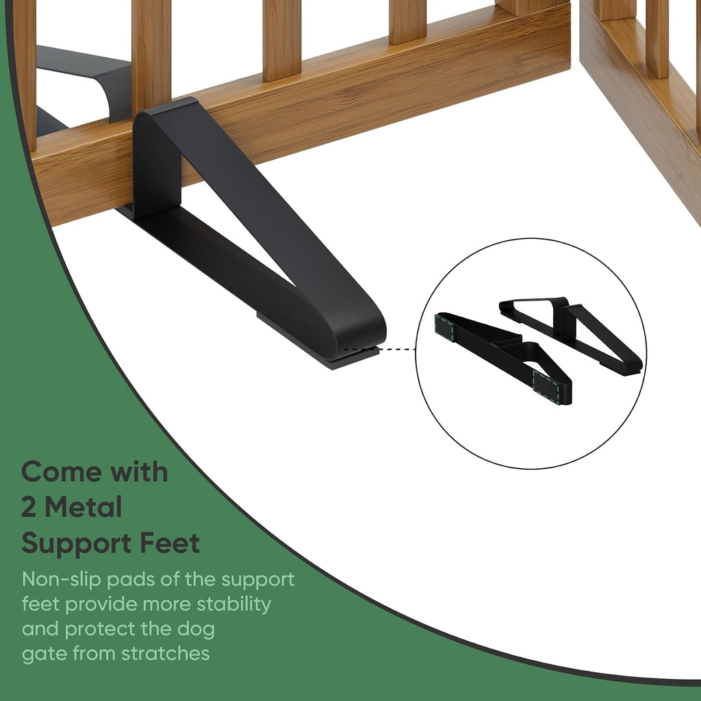 Freestanding Dog Gates for Doorways, Foldable Dog Gate Indoor, Pet Gates for Doorways Bedroom, Puppy Gate with Metal