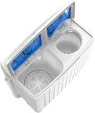 Portable Washing Machine, 20lbs Capacity, Twin Tub 2lbs Washer & 8lbs Spinner Combo, Compact for Apartment RV Dorms