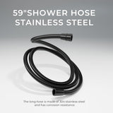 Wide Rain Shower Head With 5 Modes Handheld Showerheads